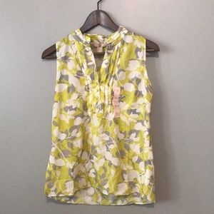 Banana Republic Floral Sleeveless Top Petite NWT
